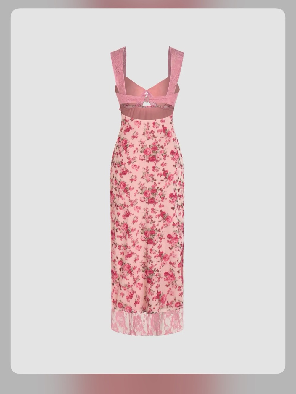 Cider Pink Floral Maxi Slip Dress - Picture 5 of 13